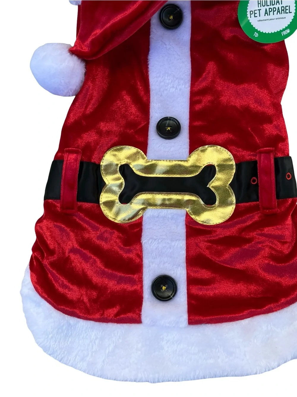 Merry & Bright Holiday Pet Apparel Santa Suit Claus Xmas Hat Medium Dogs Holiday